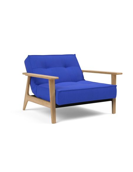 Poltrona design scandinavo in tessuto o velluto SplitBack Frej - 512 Elegance Ultramarine