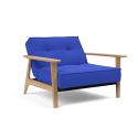 Poltrona design scandinavo in tessuto o velluto SplitBack Frej - 512 Elegance Ultramarine
