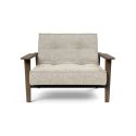 Poltrona design scandinavo in tessuto o velluto SplitBack Frej - 357 Taura Off White