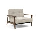Poltrona design scandinavo in tessuto o velluto SplitBack Frej - 357 Taura Off White
