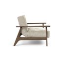 Poltrona design scandinavo in tessuto o velluto SplitBack Frej - 357 Taura Off White