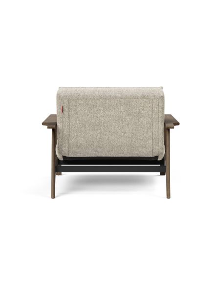 Poltrona design scandinavo in tessuto o velluto SplitBack Frej - 357 Taura Off White