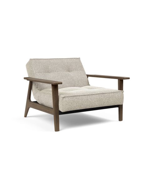 Poltrona design scandinavo in tessuto o velluto SplitBack Frej - 357 Taura Off White