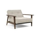 Poltrona design scandinavo in tessuto o velluto SplitBack Frej - 357 Taura Off White