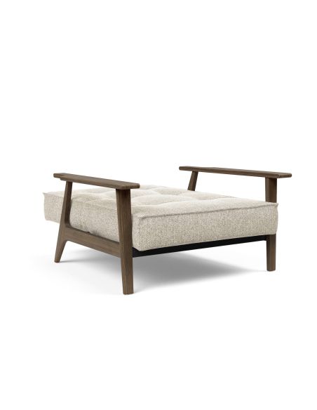 Poltrona design scandinavo in tessuto o velluto SplitBack Frej - 357 Taura Off White