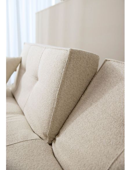 Divano letto con braccioli in legno e materasso a molle SplitBack Frej - 357 Taura Off White Divano letto con braccioli in legno e materasso a molle SplitBack Frej - 357 Taura Off White