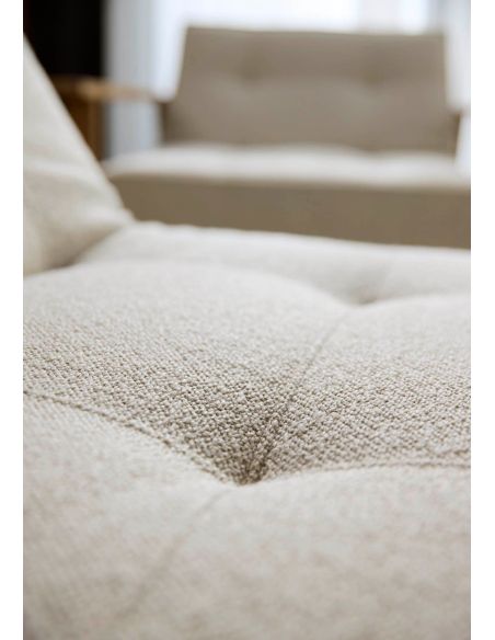 Divano letto con braccioli in legno e materasso a molle SplitBack Frej - 357 Taura Off White Divano letto con braccioli in legno e materasso a molle SplitBack Frej - 357 Taura Off White