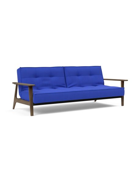 Divano letto con braccioli in legno e materasso a molle SplitBack Frej - 512 Elegance Ultramarine Divano letto con braccioli in legno e materasso a molle SplitBack Frej - 512 Elegance Ultramarine