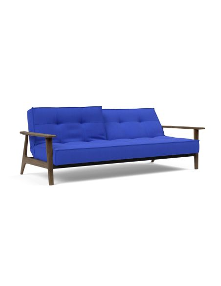 Divano letto con braccioli in legno e materasso a molle SplitBack Frej - 512 Elegance Ultramarine Divano letto con braccioli in legno e materasso a molle SplitBack Frej - 512 Elegance Ultramarine