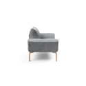 Divano letto singolo Zeal - Bow Legs - 565 Twist Granite