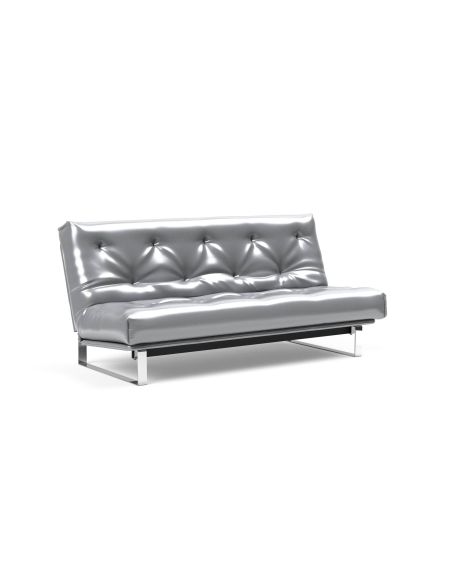 Divano letto Minimum materasso a molle sfoderabile - 688 Silvershine