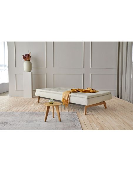 Divano letto una piazza e mezza design scandinavo 210 cm Dublexo - 527 Mixed Dance Natural