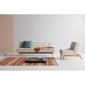 Divano letto una piazza e mezza design scandinavo 210 cm Dublexo - 527 Mixed Dance Natural