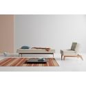 Divano letto una piazza e mezza design scandinavo 210 cm Dublexo - 527 Mixed Dance Natural