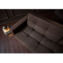 Divanetto letto una piazza e mezza con braccioli materasso a molle in tessuto 240 cm Dublexo - 358 Taura Chocco