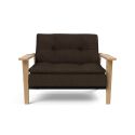 Poltrona moderna con braccioli in legno Dublexo Frej - 358 Taura Chocco