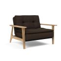 Poltrona moderna con braccioli in legno Dublexo Frej - 358 Taura Chocco