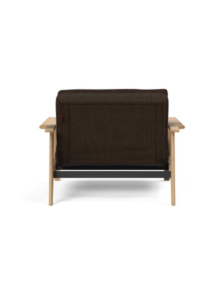 Poltrona moderna con braccioli in legno Dublexo Frej - 358 Taura Chocco