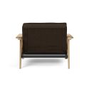 Poltrona moderna con braccioli in legno Dublexo Frej - 358 Taura Chocco