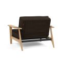 Poltrona moderna con braccioli in legno Dublexo Frej - 358 Taura Chocco