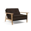Poltrona moderna con braccioli in legno Dublexo Frej - 358 Taura Chocco