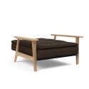 Poltrona moderna con braccioli in legno Dublexo Frej - 358 Taura Chocco