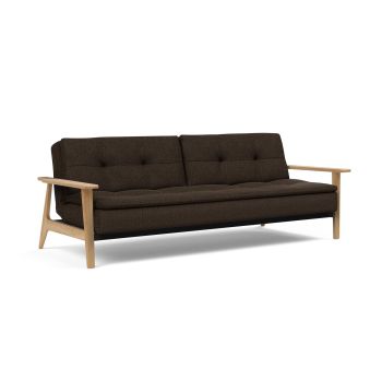 Divano letto comodo regolabile con braccioli in legno Dublexo Frej 2