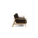 Divano letto comodo con braccioli in legno Dublexo Frej - 358 Taura Chocco