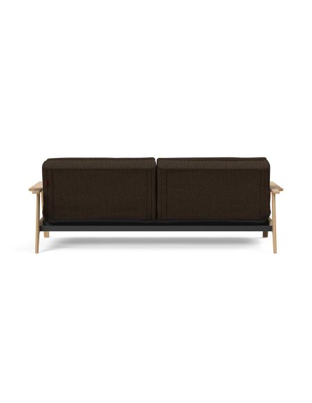 Divano letto comodo con braccioli in legno Dublexo Frej - 358 Taura Chocco