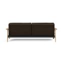 Divano letto comodo con braccioli in legno Dublexo Frej - 358 Taura Chocco