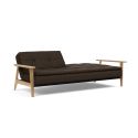 Divano letto comodo con braccioli in legno Dublexo Frej - 358 Taura Chocco