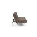 Divano letto design moderno in tessuto materasso a molle 200 cm Unfurl - 411 Esina Cedar Brown
