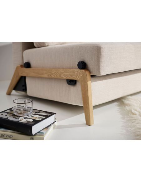 Divano letto matrimoniale trasformabile Cubed - 612 Linen Sand Grey