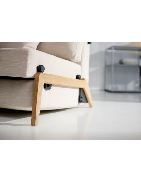 Divano letto matrimoniale trasformabile Cubed - 612 Linen Sand Grey