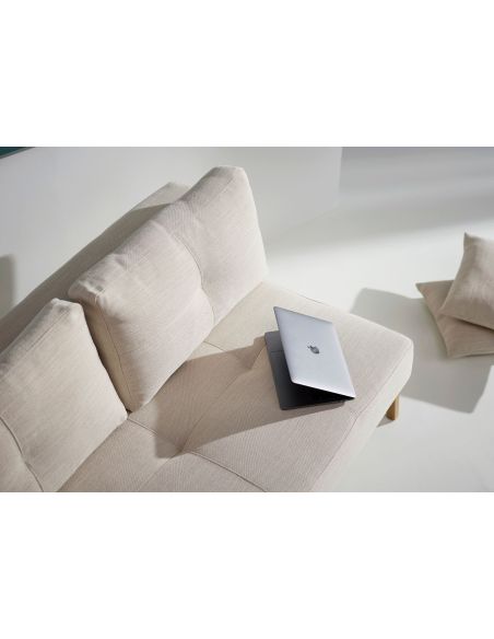 Divano letto matrimoniale trasformabile Cubed - 612 Linen Sand Grey