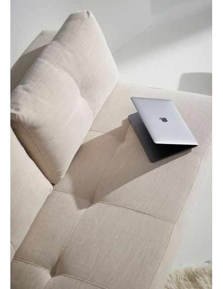 Divano letto matrimoniale trasformabile Cubed - 612 Linen Sand Grey