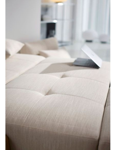 Divano letto matrimoniale trasformabile Cubed - 612 Linen Sand Grey