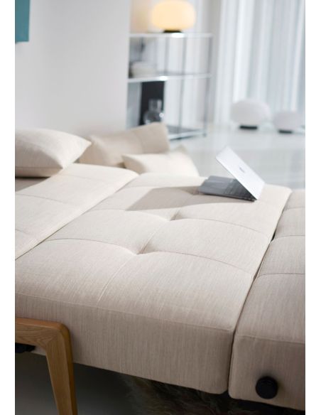 Divano letto matrimoniale trasformabile Cubed - 612 Linen Sand Grey