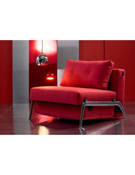 Poltrona letto trasformabile letto singolo design moderno Cubed - 511 Elegance Red
