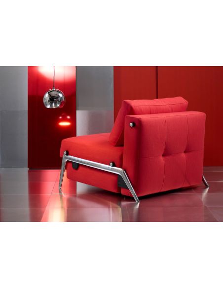 Poltrona letto trasformabile letto singolo design moderno Cubed - 511 Elegance Red