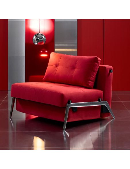 Poltrona letto trasformabile letto singolo design moderno Cubed - 511 Elegance Red