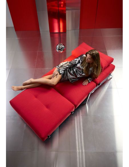 Poltrona letto trasformabile letto singolo design moderno Cubed - 511 Elegance Red