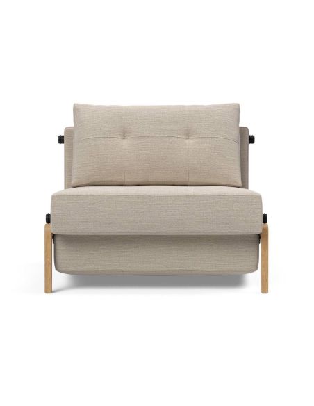 Poltrona letto trasformabile letto singolo design moderno Cubed - 612 Blida Sand Grey