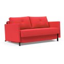 Divano letto Cubed Arm con braccioli convertibile salvaspazio 140 cm - 511 Elegance Red
