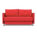 Divano letto Cubed Arm con braccioli convertibile salvaspazio 140 cm - 511 Elegance Red