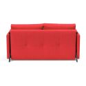 Divano letto Cubed Arm con braccioli convertibile salvaspazio 140 cm - 511 Elegance Red
