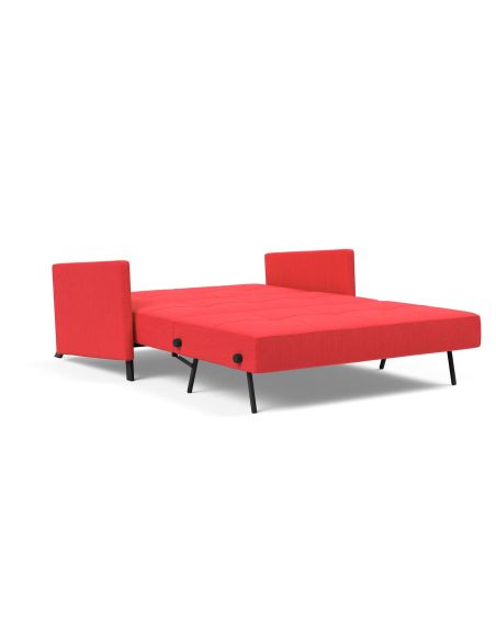Divano letto Cubed Arm con braccioli convertibile salvaspazio 140 cm - 511 Elegance Red
