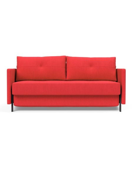 Divano letto con braccioli Cubed Arm 160 - 511 Elegance Red
