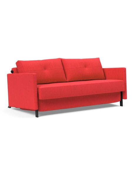 Divano letto con braccioli Cubed Arm 160 - 511 Elegance Red