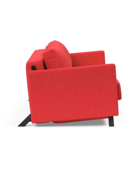 Divano letto con braccioli Cubed Arm 160 - 511 Elegance Red